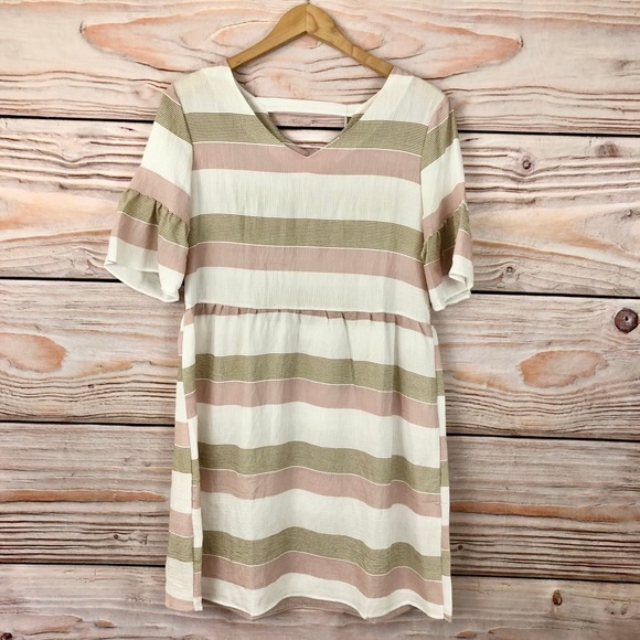 Zaful Dresses & Skirts - Zaful NWT Striped Ruffle Dress, size Large